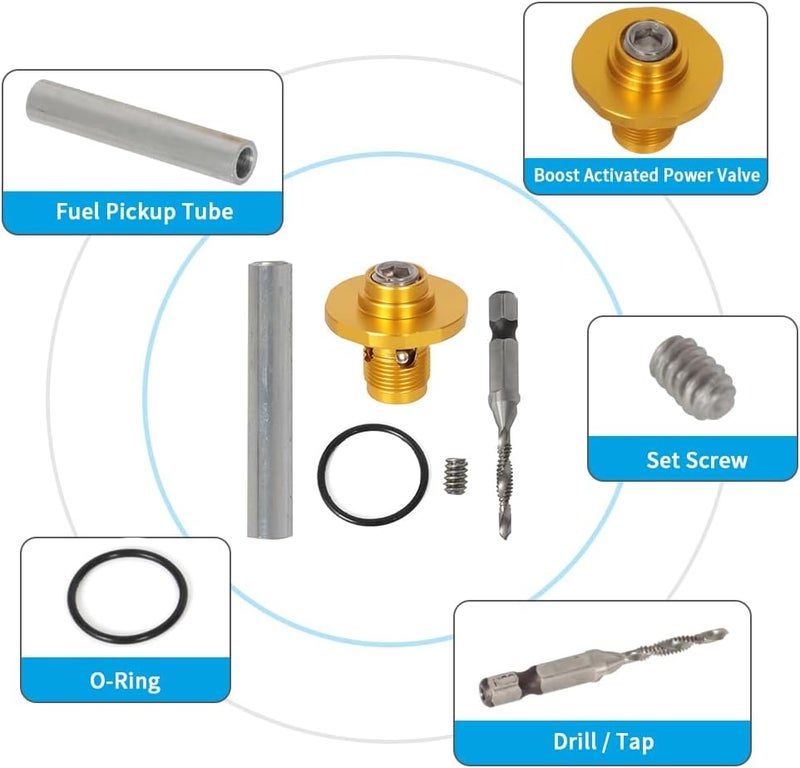 Foruly for Holley Power Valve Kit Boost Referenced Activated Power Valve Single Stage Rebuild Kit for Holley Carburetors BAPV BRPV 4500 2300 4150 - Image 2